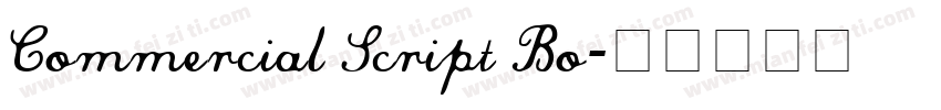Commercial Script Bo字体转换
